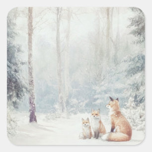 Adesivo Quadrado Criaturas florestais