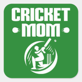Adesivo Quadrado Cricket Mãe Cricketer Filho Socorro Mãe