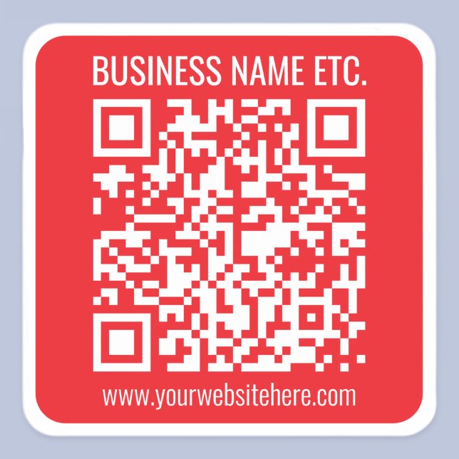 Adesivo Quadrado Crie instantaneamente seu próprio código QR | Verm (Criador carregado)