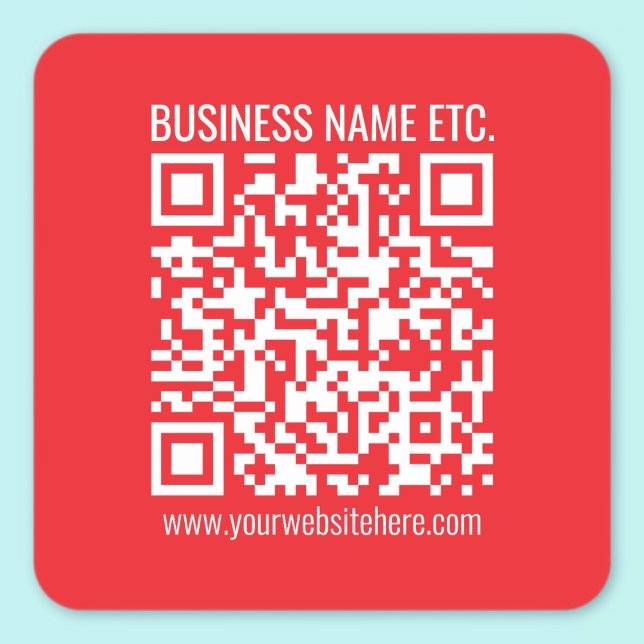 Adesivo Quadrado Crie instantaneamente seu próprio código QR | Verm (Criador carregado)