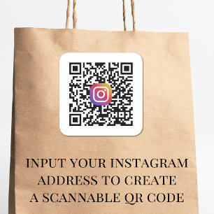 Adesivo Quadrado Crie moderno seu código QR do Instagram