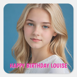 Adesivo Quadrado Crie personalizado simples sua própria foto