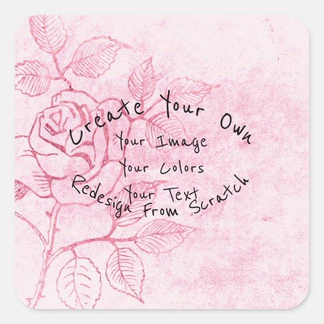 Adesivo Quadrado Crie seu Personalizado (Frente)