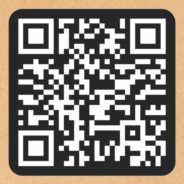 Adesivo Quadrado Crie Seu Próprio Código QR de Site de Negócios Per (Create Your Own Custom Business Website QR Code Square Sticker)