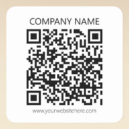 Adesivo Quadrado Crie seu próprio código QR | Preto e Branco