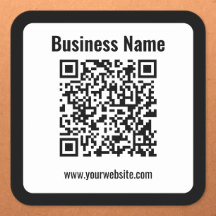 Adesivo Quadrado Crie seu próprio código QR   Transportador
