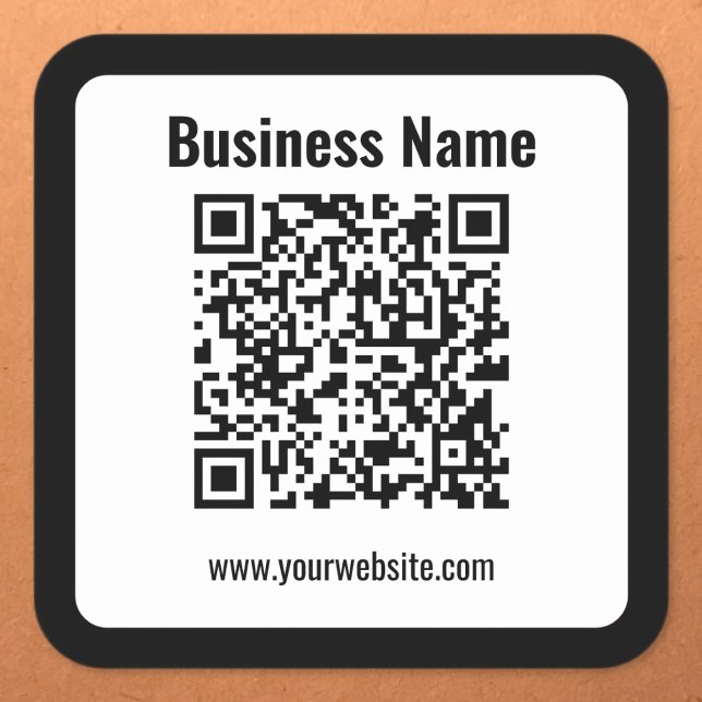 Adesivo Quadrado Crie seu próprio código QR | Transportador (Criador carregado)