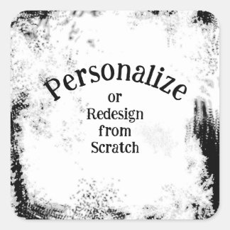 Adesivo Quadrado Crie seu próprio logotipo/arte personalizado