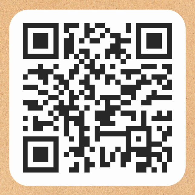 Adesivo Quadrado Crie Seu Próprio Site de Endereço URL de Código QR (Create Your Own Custom QR Code Website Address URL Square Sticker)