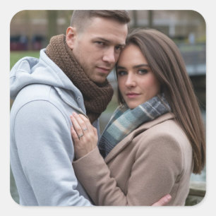 Adesivo Quadrado Crie sua imagem perfeita de Casal de arte personal