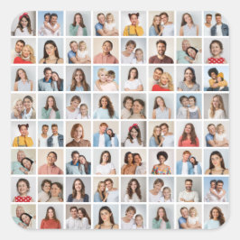 Adesivo Quadrado Crie Sua Própria Colagem de 64 Fotos