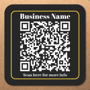 Adesivo Quadrado Crie um código QR de negócios instantaneamente esc
