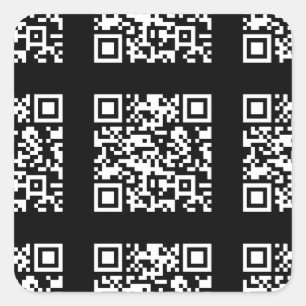 Adesivo Quadrado Crie um padrão de código QR em mosaico   Cor editá