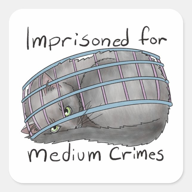 Adesivo Quadrado Crimes Médios (Frente)