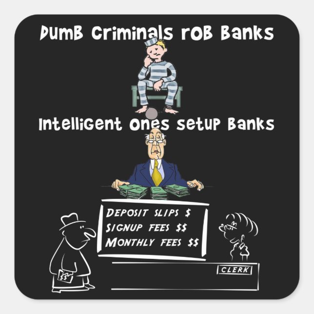 Adesivo Quadrado Criminosos buracos (Frente)