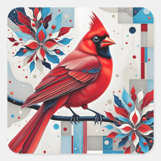 Adesivo Quadrado Crimson Harmony