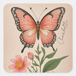 Adesivo Quadrado Crimson Serenade Personalizado