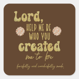 Adesivo Quadrado Criou-me a ser oradora