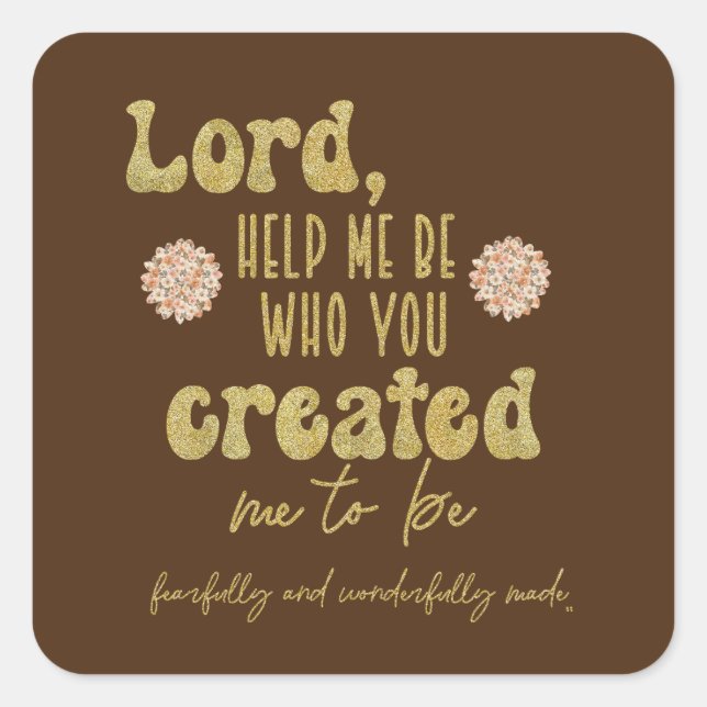 Adesivo Quadrado Criou-me a ser oradora (Frente)