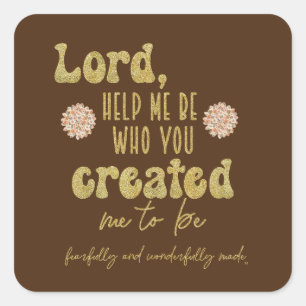 Adesivo Quadrado Criou-me a ser oradora