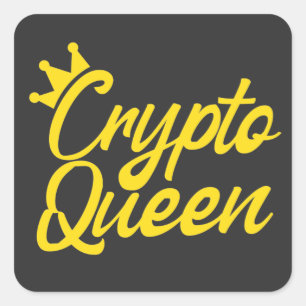 Adesivo Quadrado Cripto Queen Bitmoney Girl