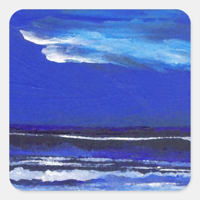 Adesivo Quadrado Críquete de dança noturna Arte oceânica Diane (Frente)