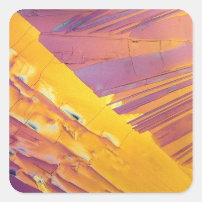 Adesivo Quadrado Cristais de ácido oxálico (Frente)