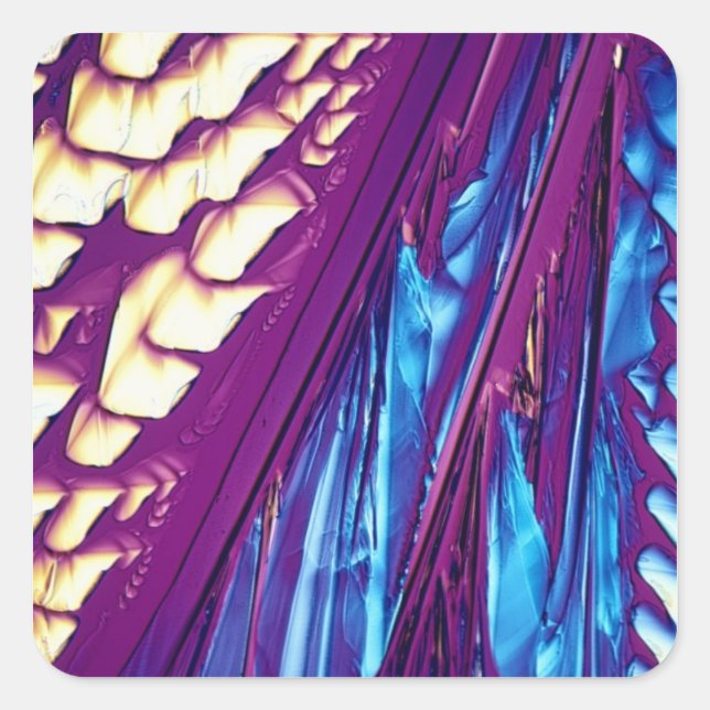 Adesivo Quadrado Cristais de ácido tartárico (Frente)