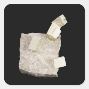 Adesivo Quadrado Cristais Pyrite em Shale