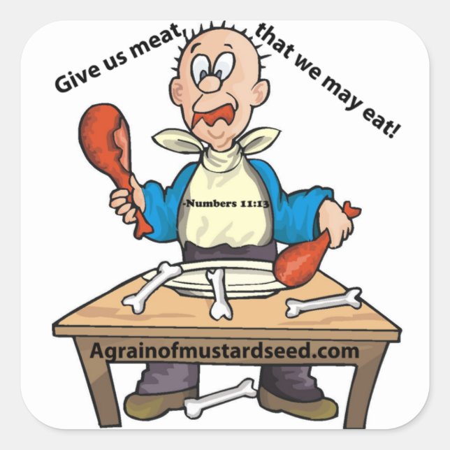 Adesivo Quadrado Cristão Divertido (Frente)