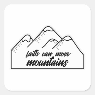 Adesivo Quadrado Cristianismo Fé pode mover montanhas