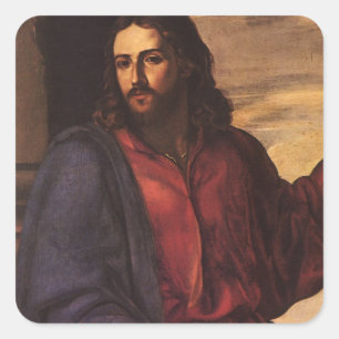 Adesivo Quadrado Cristo Abençoando Crianças por Artemisia Gentilesc