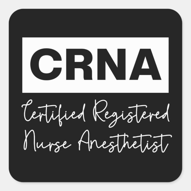 Adesivo Quadrado Cristo anestesista registrado certificado CRNA (Frente)