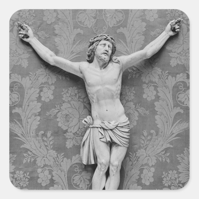 Adesivo Quadrado Cristo Crucificado por Michelangelo Buonarroti (Frente)