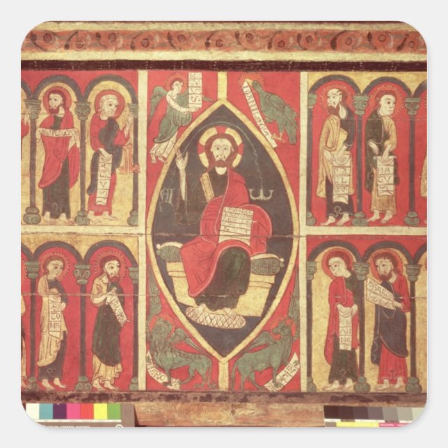 Adesivo Quadrado Cristo e seus apóstolos (Frente)