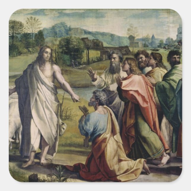 Adesivo Quadrado Cristo encarregado da Rua. Peter (desenho animado  (Frente)