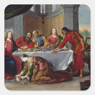 Adesivo Quadrado Cristo na casa de Simon o Pharisee
