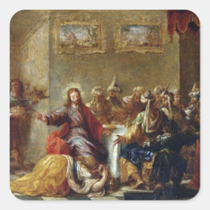 Adesivo Quadrado Cristo na casa de Simon o Pharisee, 1660