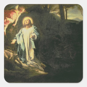 Adesivo Quadrado Cristo no jardim de Gethsemane 3