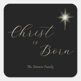 Adesivo Quadrado Cristo religioso é Natal personalizado Nascer