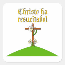 Adesivo Quadrado Cristo risen