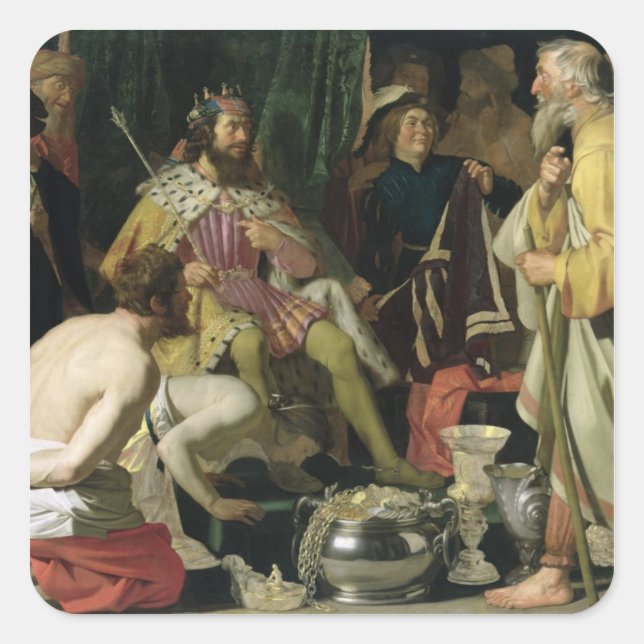 Adesivo Quadrado Croesus e Solon, 1624 (Frente)