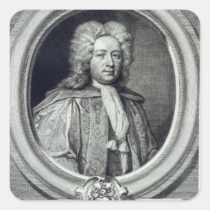 Adesivo Quadrado Croft de William, gravado por George Vertue