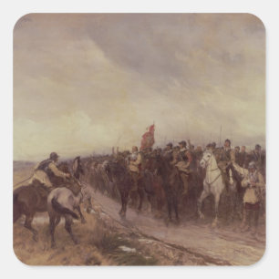Adesivo Quadrado Cromwell em Dunbar, 1650
