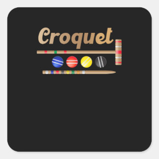 Adesivo Quadrado Croquet Croquet Player