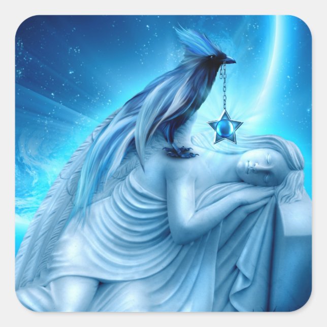 Adesivo Quadrado Crow Phoenix Sticker (Frente)