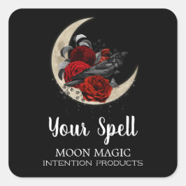 Adesivo Quadrado Crow Spell Labels