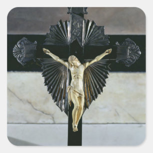 Adesivo Quadrado Crucificação, século XVII (marfim)