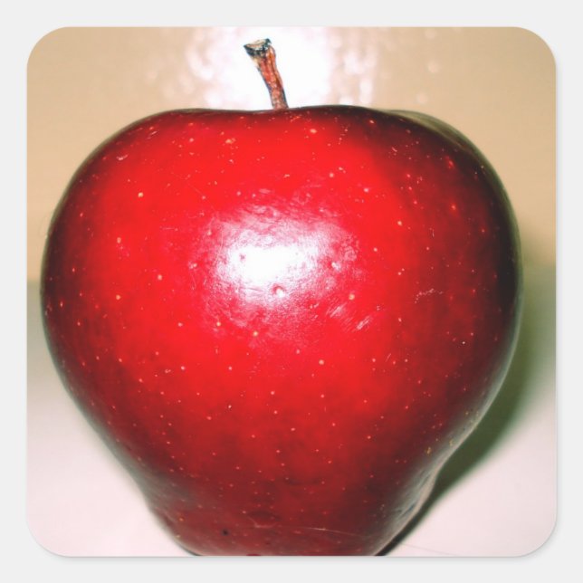 Adesivo Quadrado Crunchy  red  apple (Frente)