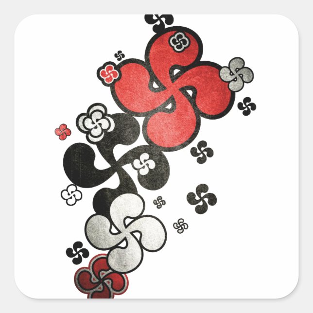 Adesivo Quadrado cruz Basca (Frente)